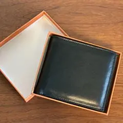 二つ折り財布 メンズ 本革 レザー 黒 ブラック スキミング防止 コンパクト