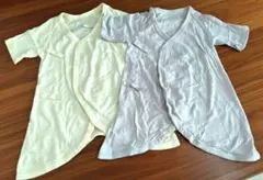 ユニクロ　コンビ肌着 イエローとベージュ 50-60cm