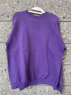 90年代 USA製 TULTEX パープル スウェット 無地 L ラグラン