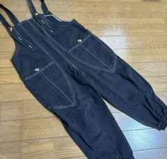 着画あり　黒いオーバーオール 100cm~