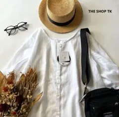 b946＊新品 THE SHOP TK ノーカラー 2way ブラウスのサムネイル
