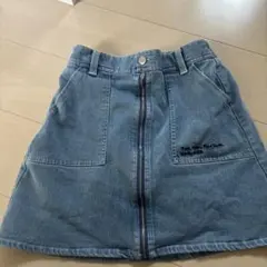 デニムカジュアルスカート（ジッパー付き）　ラブトキ