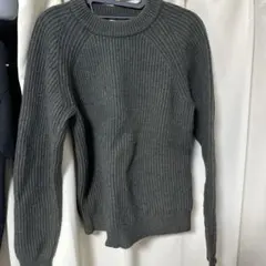 Uniqlo U リブ編みセーター M ダークグレー