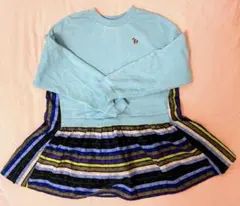 Paul Smith JUNIOR ストライプスカート付きチュニック130