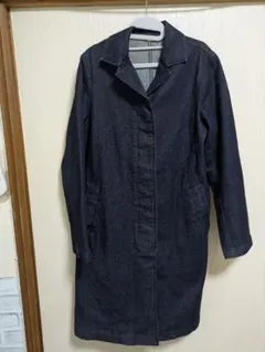 ★無印良品★デニムロングコート ネイビー