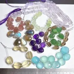 お*♪様 クリスマスセール✨天然石ビーズの豪華なセットe48