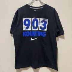 NIKE バスケTシャツ 両面プリント 半袖XL スタンダートフィット黒