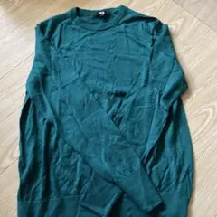 UNIQLO ダークグリーン 長袖ニットセーター
