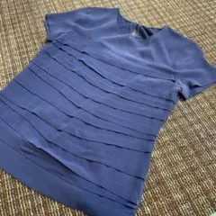 MOGAシースルーTシャツ　綺麗めTシャツ　青 Mサイズのサムネイル