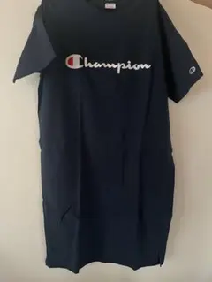 Champion チャンピオン ロゴ Tシャツワンピース ネイビー Lのサムネイル