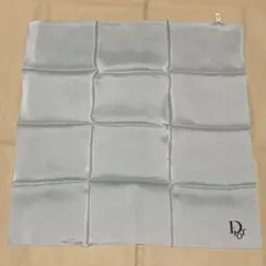 クリスチャンディオール　スカーフ　水色系　シルク100% ロゴマーク