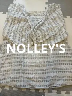 美品！ノーリーズ　チェックシャツ　ブラウス　七分袖　半袖　ゆったり　38(M)