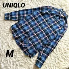 【ユニクロ】ネルシャツ チェックシャツ フランネルシャツ 長袖 チェック柄 厚手