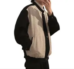 SULLEN ブルゾン　ボンバージャケット　白黒　archive 深水洸太