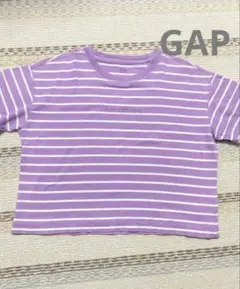美品 GAP ボーダー Tシャツ パープル L オーバーサイズ BIGTシャツのサムネイル