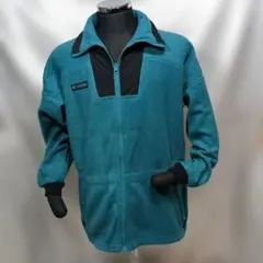 150♪US古着コロンビアフリースジャケット★グリーン ボーイズ(18-20)