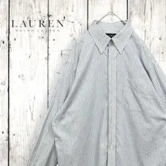 ローレンラルフローレン★長袖シャツ★ストライプ★ノンアイロン★コットン★BD