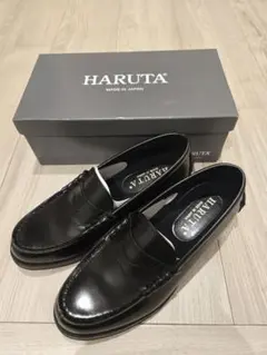 HARUTA　ローファー 　2628 黒　24.0cm 2E　天然皮革