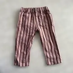 ブラウン系　ストライプ　ロングパンツ　長ズボン　ボトムス