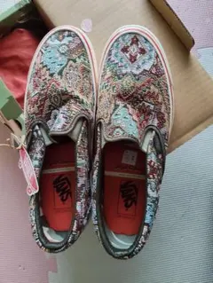 Vans スリッポン グリーンサイバープリント USA製 ビンテージ - メルカリ