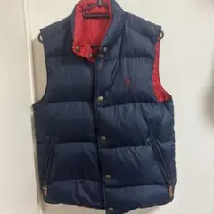 polo Ralph Laurenリバーシブルダウンベスト ネイビー/レッド
