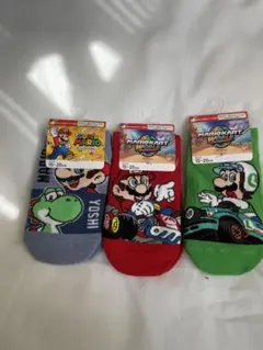スーパーマリオ マリオカート 靴下 3足セット 15~20cm