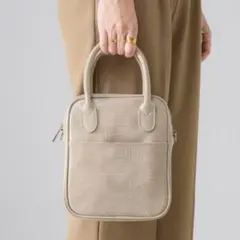 Neuna/2wayクロコ柄スクエアレザーショルダーハンドバッグ