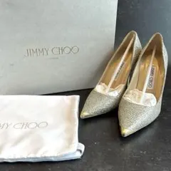 美品　ジミーチュウ　JIMMY CHOO　グリッターパンプス　ハイヒール　35