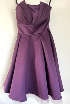 値下げ！パープル フレアドレス 　結婚式　2次会　パーティー