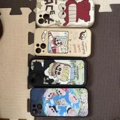 キャラクター柄 iPhoneケース 4点セット