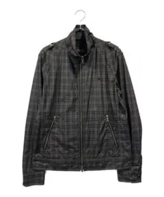 バーバリー ブラックレーベル チェックナイロンミリタリージャケット M