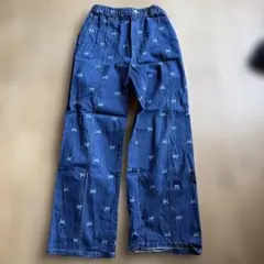 150センチ　ブランシェス　リボン柄デニムロングパンツ