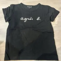agnès b. ブラック ロゴ Tシャツ