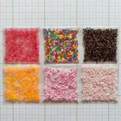 気まぐれお試しミニパックセット　チョコスプレー、クランチ、ジュエリーシュガー等
