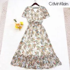 美品✨グレースコンチネンタル ノースリーブワンピース 花柄 ベルト