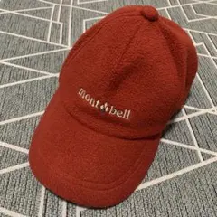 mont-bell フリースキャップ 赤　キッズサイズ