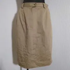 NEWYORKERニューヨーカー　コットンひざ丈スカート　アースカラー　LA72