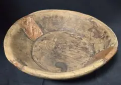 銅板？がアクセントの重めの木製のお皿オブジェインテリア小物入れ珍品洋風