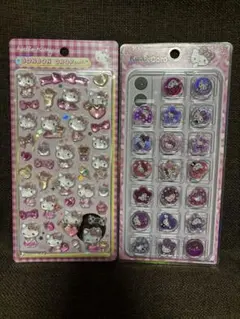 第二弾ピンクキティ☆ボンボンドロップシール&キティキラコロ☆セット売り☆正規品