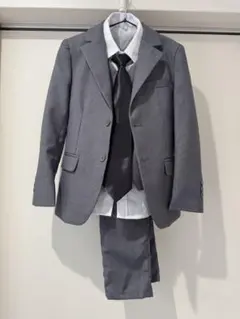 男の子 グレー フォーマル スーツ 120cm 5点セット