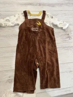 おさるのジョージ　 コーデュロイオーバーオール 70