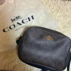 coach ショルダーバッグ　モノグラム　ブラウン　ブラック　黒　コーチ