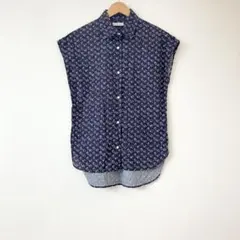 鎌倉シャツ×LIBERTY シャツ　フレンチスリーブ　コットン　ライラックのサムネイル