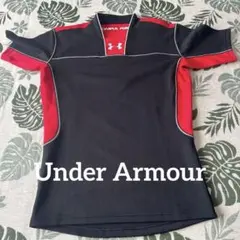 最終お値下げ❗️Under Armour ラグビーシャツ 黒/赤☆サイズＭ
