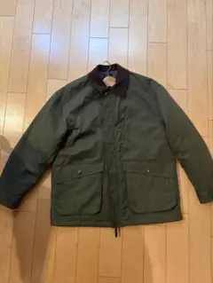 中綿ハンティングジャケット　襟コーデュロイ