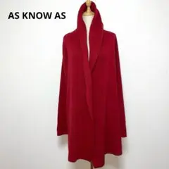 AS KNOW AS アズノウアズ ロング カーディガン レッド系