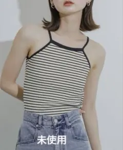 【未使用】SENSE OF PLACE カップ付きボーダータンクトップ