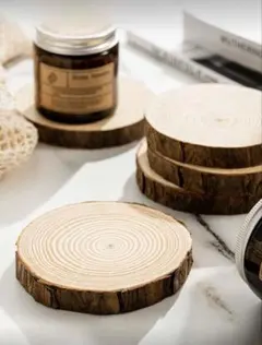 木製コースター 丸型 2枚セット ウッドコースター おしゃれ 北欧