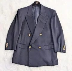 【美品】ROBERT MAYNARD ロロピアーナ生地 カシミヤ100% 紺ブレのサムネイル