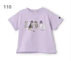 【新品タグ付き】petit main　刺繍　DOG半袖Tシャツ　110cm